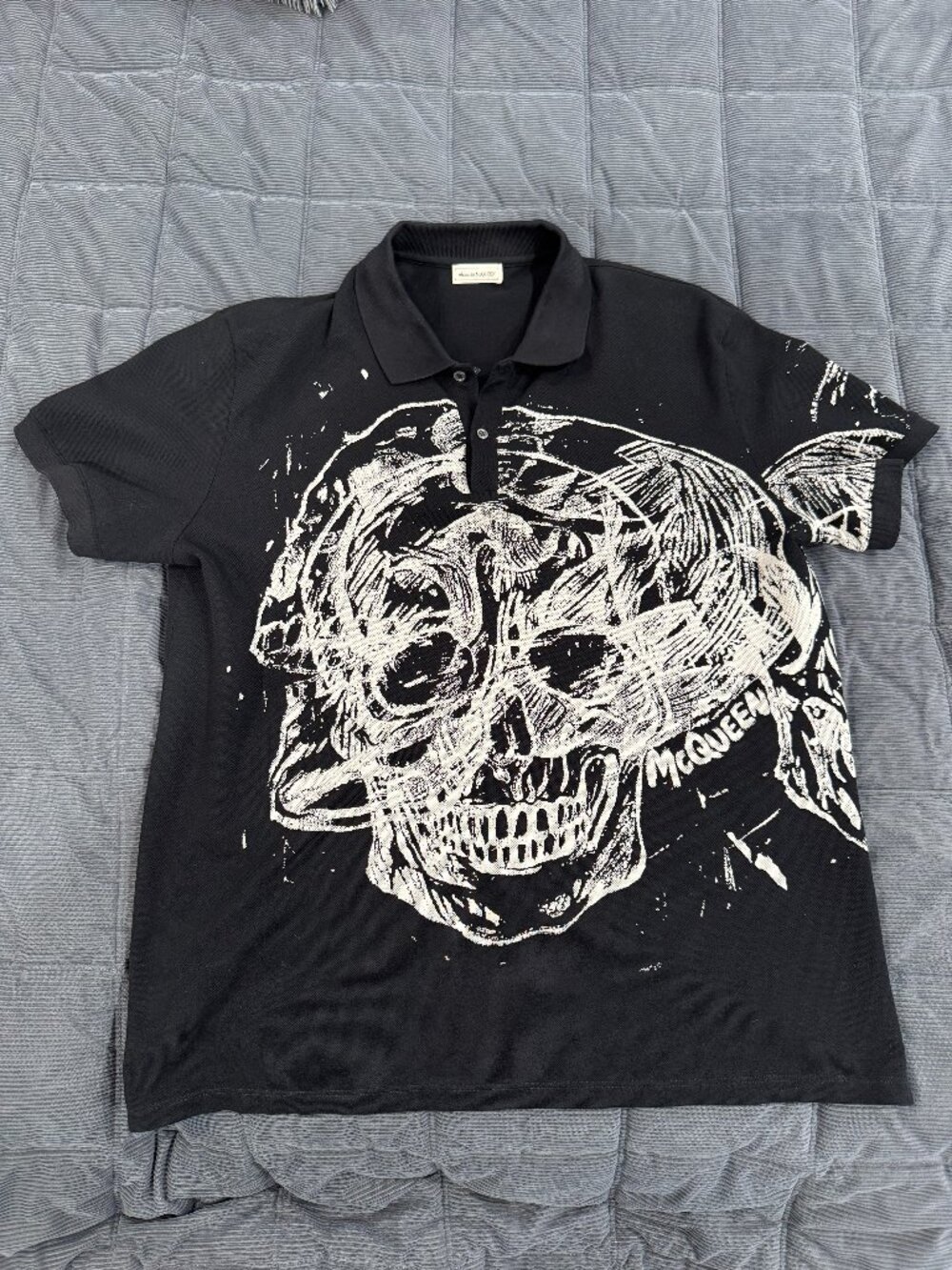 Alexander McQueen XXXL Skull Patterned Polo shirt